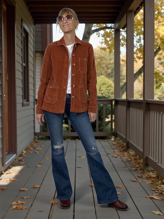 Faherty Jackets & Blazers - Faherty Studio Corduroy Chore Jacket XS Gingerbread
